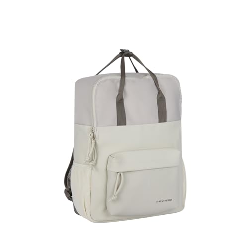 New Rebels Backham Springfield Beige 16L Rucksack Wasserabweisend Laptop 14" von New Rebels