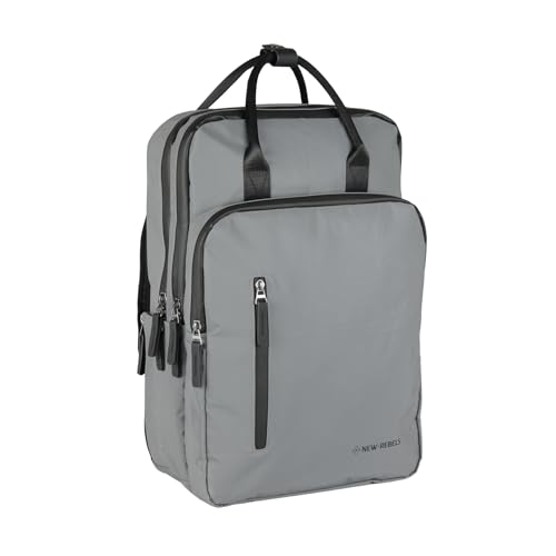 New Rebels William Reflect Milwaukee Rucksack - 15,6-Zoll-Laptopfach mit wasserdichtem Reißverschluss - Gepolsterte Rückengurte - ideal als Schulranzen Silver Metallic-Reflexion New Rebels William Reflect Milwaukee Rucksack - 15,6-Zoll-Laptopfach mit wasserdichtem Reißverschluss - Gepolsterte Rückengurte - ideal als Schulranzen Silver Metallic-Reflexion von New Rebels