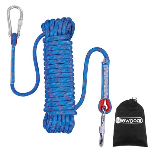 NewDoar 12KN Statisches Kletterseil 10mm Zubehörschnur Ausrüstung Fluchtseil 10M/20M/30M Kletterseile mit 2 Karabinern zum Abseilen, Eisklettern, Feuerrettung, Abseilen etc-Blau/10 m NewDoar 12KN Statisches Kletterseil 10mm Zubehörschnur Ausrüstung Fluchtseil 10M/20M/30M Kletterseile mit 2 Karabinern zum Abseilen, Eisklettern, Feuerrettung, Abseilen etc-Blau/10 m von NewDoar