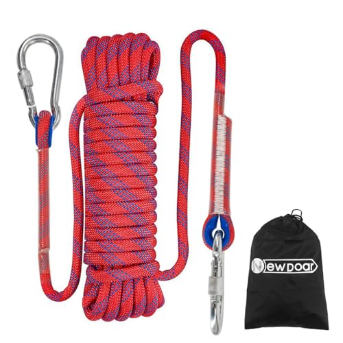 NewDoar 12KN Statisches Kletterseil 10mm Zubehörschnur Ausrüstung Fluchtseil 10M/20M/30M Kletterseile mit 2 Karabinern zum Abseilen, Eisklettern, Feuerrettung, Abseilen etc-Rot/20 m NewDoar 12KN Statisches Kletterseil 10mm Zubehörschnur Ausrüstung Fluchtseil 10M/20M/30M Kletterseile mit 2 Karabinern zum Abseilen, Eisklettern, Feuerrettung, Abseilen etc-Rot/20 m von NewDoar