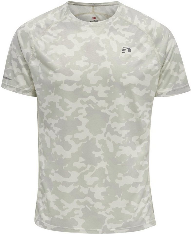 NewLine Kurzarmshirt MEN RUNNING T-SHIRT S/S OYSTER MUSHROOM AOP von NewLine