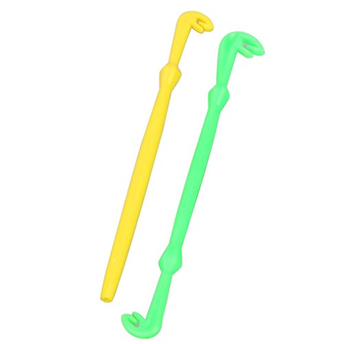 NewShot 2 x Easy Hook Loop Tyer Löser Werkzeug zum Fliegenfischen gelb/grün von NewShot