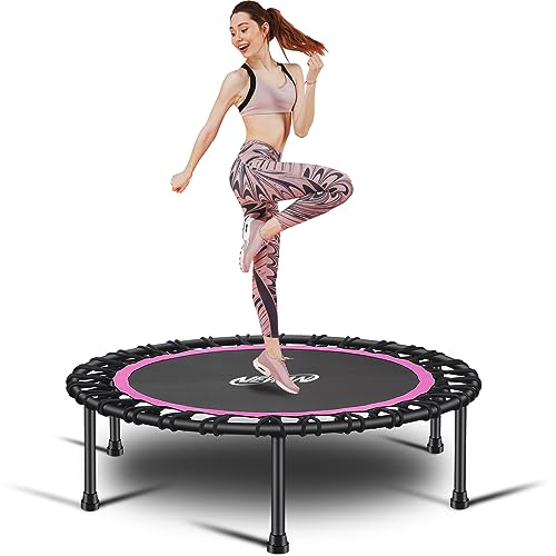 Newan Mini-Trampolin, 101,6-121,9 cm, leise, für Fitness-Trampolin, Bungee, Rebounder, Springen, Cardio-Trainer, Workout für Erwachsene – max. 300 kg, Eine runde 101,6 cm rosa, 40inch Newan Mini-Trampolin, 101,6-121,9 cm, leise, für Fitness-Trampolin, Bungee, Rebounder, Springen, Cardio-Trainer, Workout für Erwachsene – max. 300 kg, Eine runde 101,6 cm rosa, 40inch von Newan