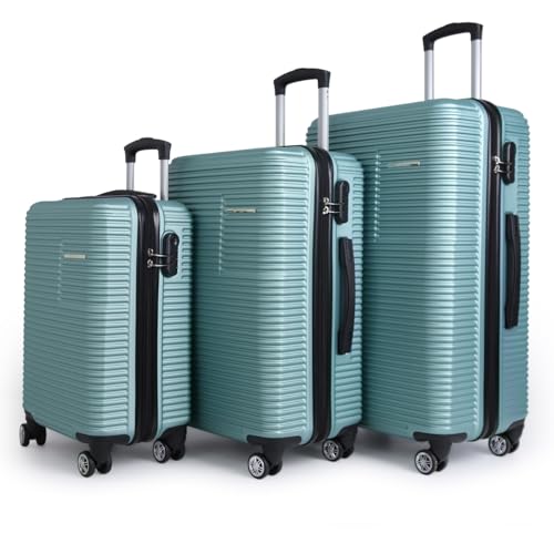 Newcom Grün 3-Stück-Koffer Set mit Sicherheits-Schloss & 360° Rollen | 20/24/28 Zoll | Ideal für Jede Reise | Hartschalen, Ergonomischer Griff Newcom Grün 3-Stück-Koffer Set mit Sicherheits-Schloss & 360° Rollen | 20/24/28 Zoll | Ideal für Jede Reise | Hartschalen, Ergonomischer Griff von Newcom