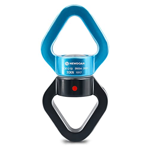 NewDoar Swing Swivel, 30KN CE-zertifiziertes, Rotator Swing Spinner Micro Swivel Device für Swing Aerial Dance/Yoga/Schaukel/hängende Hängematte/Klettern Baumpfleger (Blau Schwarz) von NewDoar