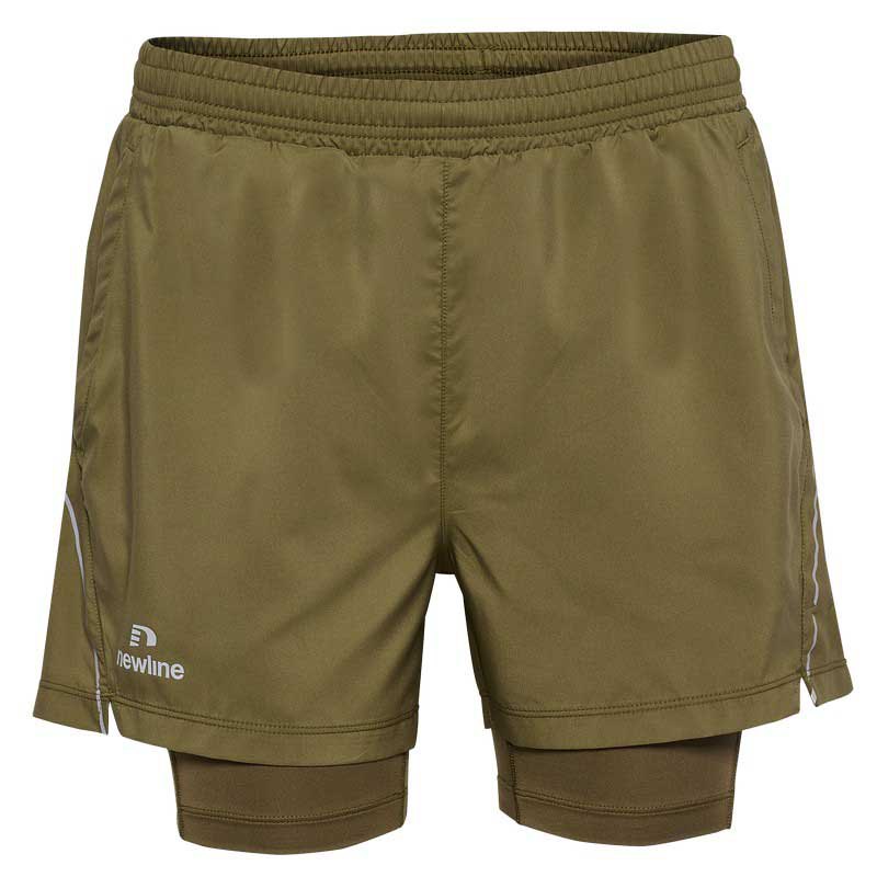 Newline Sport Fast Zip Pocket 2 In 1 Shorts Grün XL Frau von Newline Sport