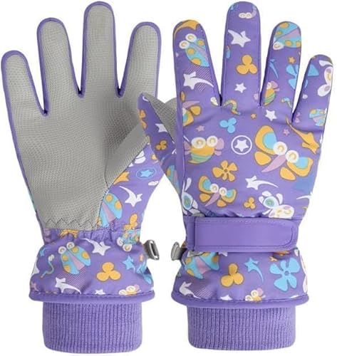 Newtic Winterhandschuhe Kinder, Skihandschuhe für Kinder, Wasserdicht Winddichte Warm Fleece Winterhandschuhe Fahrradhandschuhe für Outdoor, 3 bis 7Jahre von Newtic