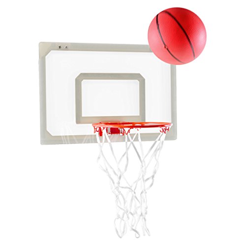 Mini-Basketballkorb für´s Zimmer, im Set mit Ball und Luftpumpe, Backboard für Tür ohne Bohren Basketballboard Mini Hoop Basketballset 45x30,5x0,5cm Mini-Basketballkorb für´s Zimmer, im Set mit Ball und Luftpumpe, Backboard für Tür ohne Bohren Basketballboard Mini Hoop Basketballset 45x30,5x0,5cm von Nexos Trading