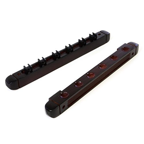 Billard Queue Wandhalterung aus Holz, 2-teilig, Halterung für bis zu 6 Pool-Cues, Buche, Snooker-Halterung, Billard Zubehör (Mahagoni/Dunkelbraun) Billard Queue Wandhalterung aus Holz, 2-teilig, Halterung für bis zu 6 Pool-Cues, Buche, Snooker-Halterung, Billard Zubehör (Mahagoni/Dunkelbraun) von Nexos Trading