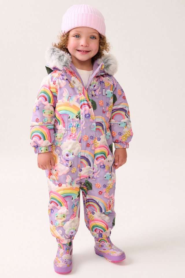 Next Schneeoverall Wasserdichter Schneeanzug mit Print und Kunstfell (1-tlg) von Next