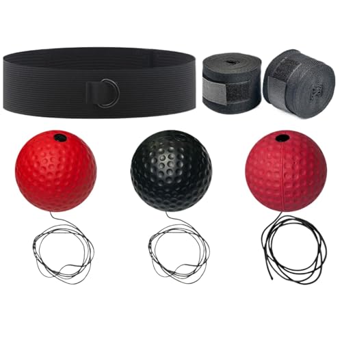 Box-Reflexball-Stirnband-Set – Hand-Auge-Koordination Box-Reflexball, Boxausrüstung Für Erwachsene Mit Verstellbarem Riemen | Box-Reflexball Mit Erhöhter Kapazität Zur Verbesserung Der Anfängerfähigke von Nexusectar