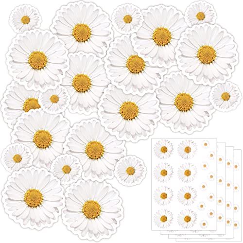 Fahrrad Aufkleber 4er Pack Gänseblümchen Blumen Aufkleber Blumen Auto Aufkleber Wasserdichte Gänseblümchen Sticker für Laptop, Auto, Handy Fahrrad Aufkleber 4er Pack Gänseblümchen Blumen Aufkleber Blumen Auto Aufkleber Wasserdichte Gänseblümchen Sticker für Laptop, Auto, Handy von Nezyo