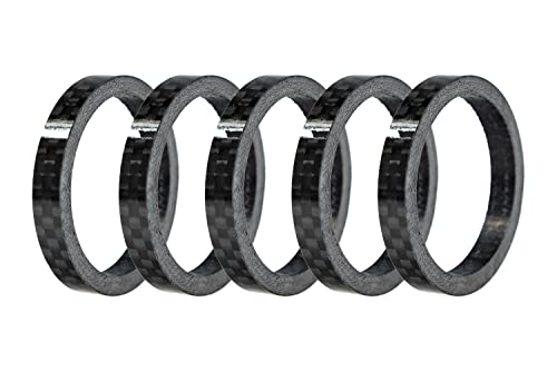 5 Stück 1 1/8 Zoll Carbon Spacer 5mm A-Head Vorbau MTB Rennrad Trekking Schwarz von Nicht Angegeben