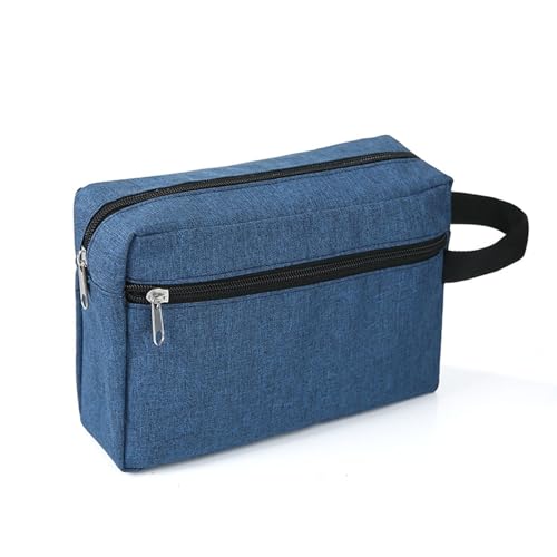 Nidddiv Clutch Umhängetasche Damen doppelschichtige Kosmetiktasche für Damen und Herren, multifunktionale Digitale, Reise-Aufbewahrungstasche aus Stoff, Kulturbeutel Damen (Dark Blue, One Size) von Nidddiv