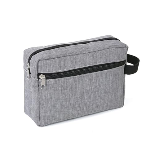 Nidddiv Clutch Umhängetasche Damen doppelschichtige Kosmetiktasche für Damen und Herren, multifunktionale Digitale, Reise-Aufbewahrungstasche aus Stoff, Kulturbeutel Damen Clutch Bag (Grey, One Size) von Nidddiv