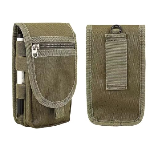 Nidddiv Schlüsseletui Autoschlüssel Groß Zipper Bag 16 Multi Function Sleeve 16Promax Nylon Fabric with Belt Fanny Pack Schlüsseletui Aigner (Green, One Size) von Nidddiv