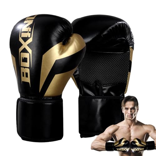Niesel Training Boxhandschuhe, Boxhandschuhe - Pro Training Sparring-Handschuhe | Verstellbare Lederriemen für schwere Schläge – belüftete Handflächen-Boxhandschuhe für Boxen, MMA, Muay Thai, von Niesel