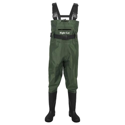 Night Cat Wathose wasserdichte für Damen Herren Nylon Wathose mit PVC Stiefeln Atmungsaktive Night Cat Wathose wasserdichte für Damen Herren Nylon Wathose mit PVC Stiefeln Atmungsaktive von Night Cat