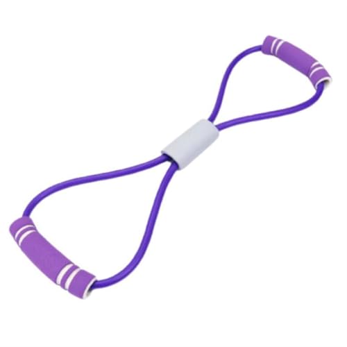 NihaoWXM Fitness-Widerstandsbänder, 8 Wörter, Spannungs-Rücken-Stretchgürtel, Heimtrainingsgerät, elastisches elastisches Seil, Übungs-Widerstandsbänder FitnessbäNder(Purple) von NihaoWXM