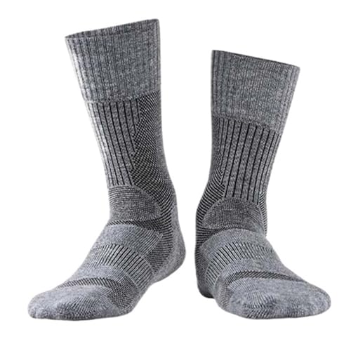 NihaoWXM Skisocke 40% Wolle Wandern Socken for Männer Frauen Frühling Sommer Dünne Wandern Trekking Skifahren Angeln Nahtlose(39-43Light Grey,2 Pair) von NihaoWXM