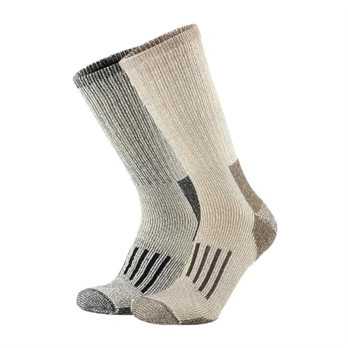 NihaoWXM Skisocke 80% Wollsocken, warme, Dicke Wandersocken mit Kissen, Crew-Socken for Männer und Frauen, Wolle, atmungsaktive Sportsocken, feuchtigkeitsableitend(Pack C(2 Pairs),Euro M(37-41)) von NihaoWXM