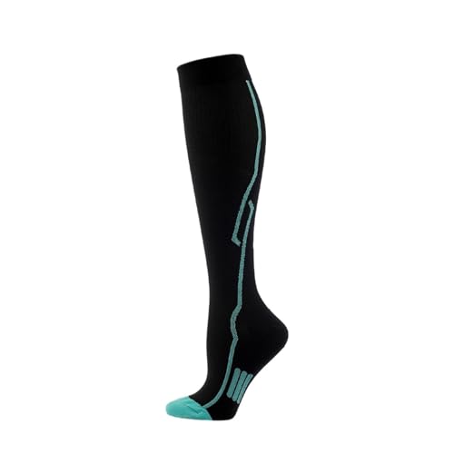 NihaoWXM Skisocke Skisocken Hombre Outdoor Skating Socken Radsocken Sportsocken Herren Kompressionssocken(Black Green,M) von NihaoWXM