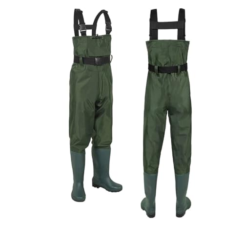 NihaoWXM Wathose Herren Wasserdicht Angeln Overall Angeln Wathosen Jagd Anzug wasserdichte Nylon Einteilige Hose Mit Stiefel Fliegen Angeln Kleidung Overalls(47) von NihaoWXM