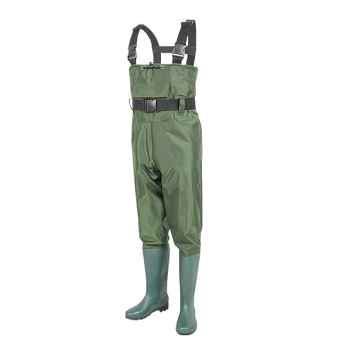 NihaoWXM Wathose Herren Wasserdicht Outdoor-Wathose mit Stiefel, Stiefel-Fuß-Wathose, wasserdichte Angel-Wathose mit Stiefel for Angeln, Kajakfahren, for Männer(40) von NihaoWXM