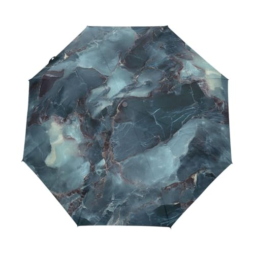 Marmor Granit Textur Grau Regenschirm Taschenschirm Kinder Jungen Mädchen UV-Schutz Auf-Zu Automatik Umbrella Verstärkt Winddichte Zusammenklappbar von Niigeu