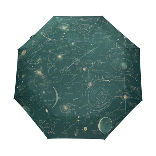 Physik Mathematische Formeln Gleichungen Regenschirm Taschenschirm Kinder Jungen Mädchen UV-Schutz Auf-Zu Automatik Umbrella Verstärkt Winddichte Zusammenklappbar von Niigeu