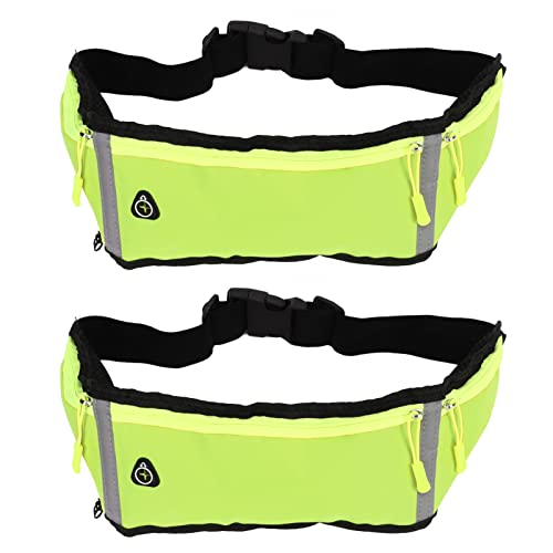 Niiyen 2 Stück Lauf-Hüfttasche, Reflektierende Sport-Gürteltasche, Laufgürtel für Damen und Herren, Jogging-Gürteltasche mit Mehreren Taschen für Wandern, Reisen, Workout, Outdoor (Fruit Green) von Niiyen