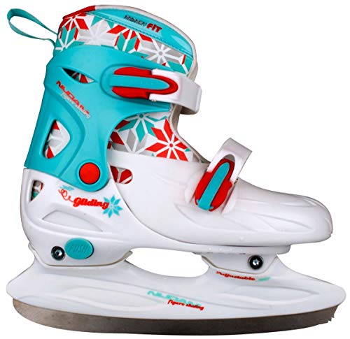 Nijdam Kinder Schlittschuhe Verstellbar, Weiß/Blau/Rot, 27-30 Nijdam Kinder Schlittschuhe Verstellbar, Weiß/Blau/Rot, 27-30 von Nijdam