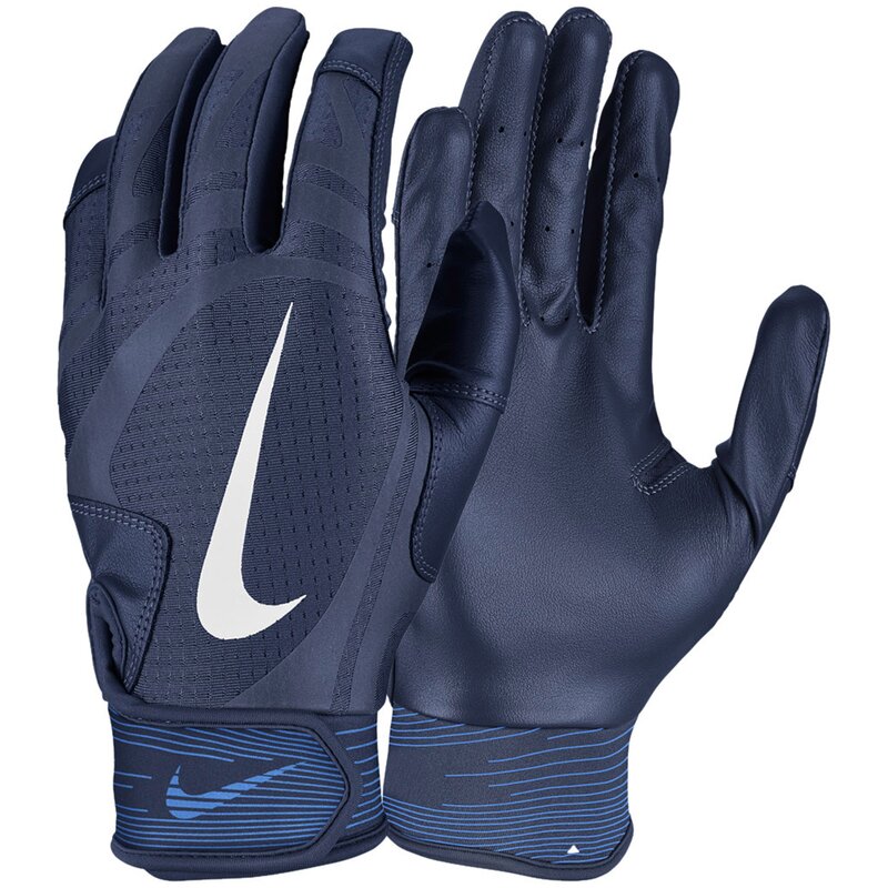 Nike Alpha Huarache Edge Kunstleder Baseball Handschuhe, Batting Gloves - navy/weiß Gr. XL von Nike, Inc.