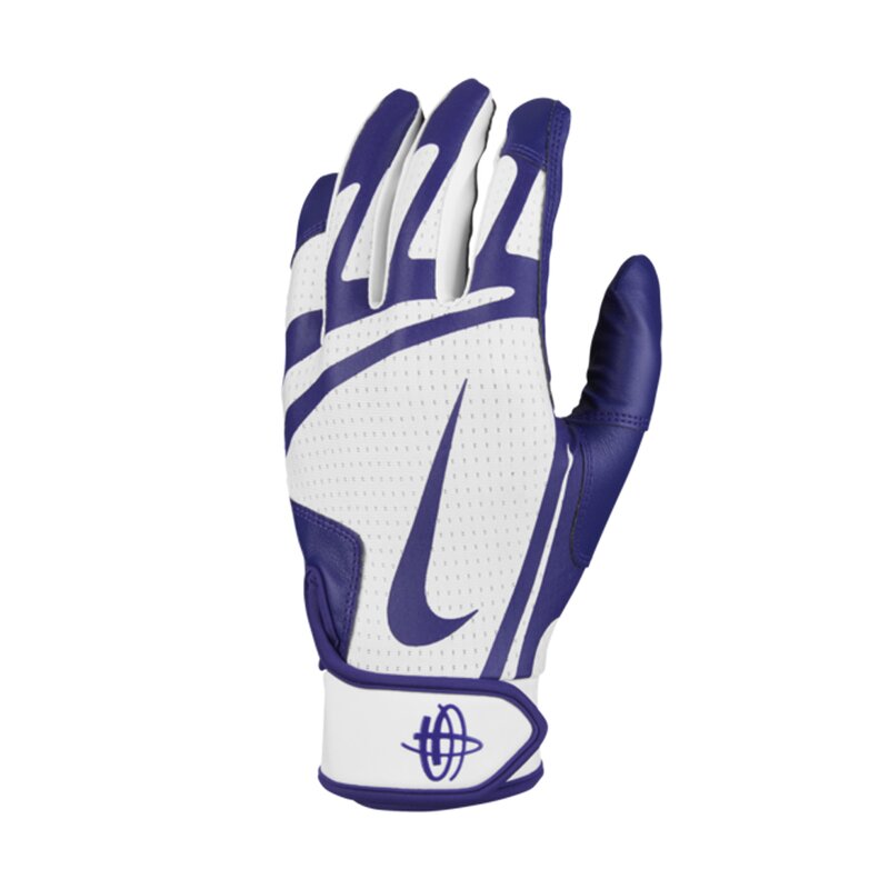 Nike Huarache Edge Baseball Handschuhe, Batting Gloves - weiß/lila Gr. 2XL von Nike, Inc.