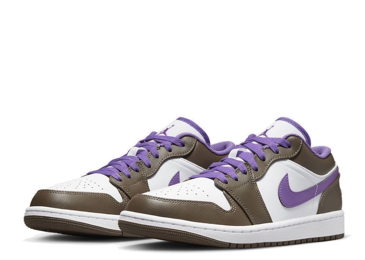 Nike Air Jordan Air Jordan 1 Low White Purple Mocha Sneaker limitierte Auflage von Nike Air Jordan