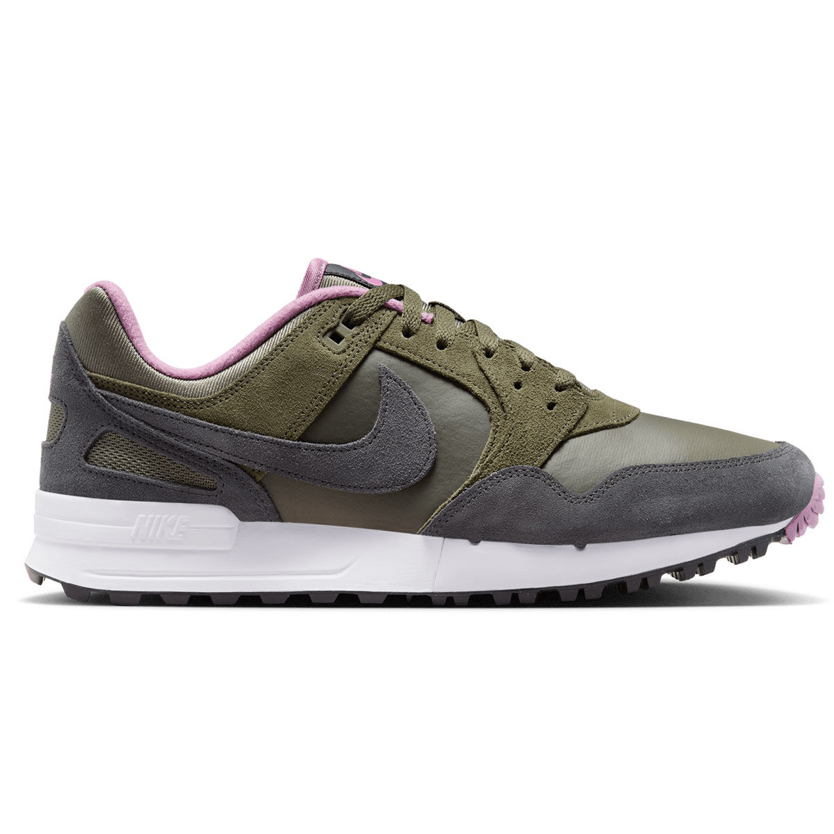 Nike Air Pegasus 89 G Waterproof Spikeless Golf Shoes, Mens, Med olive/anthracite/plum dust, 7 | American Golf von Nike Golf