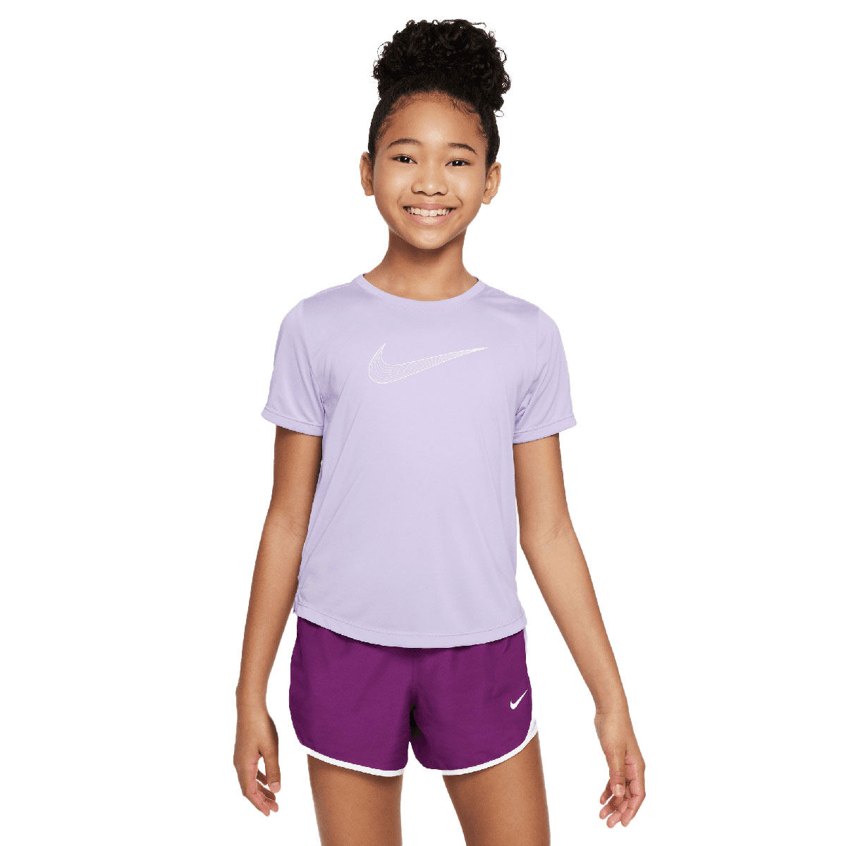 Nike Junior Girls One Golf T-Shirt, Unisex, Hydrangeas/white, 12-13 years | American Golf von Nike Golf