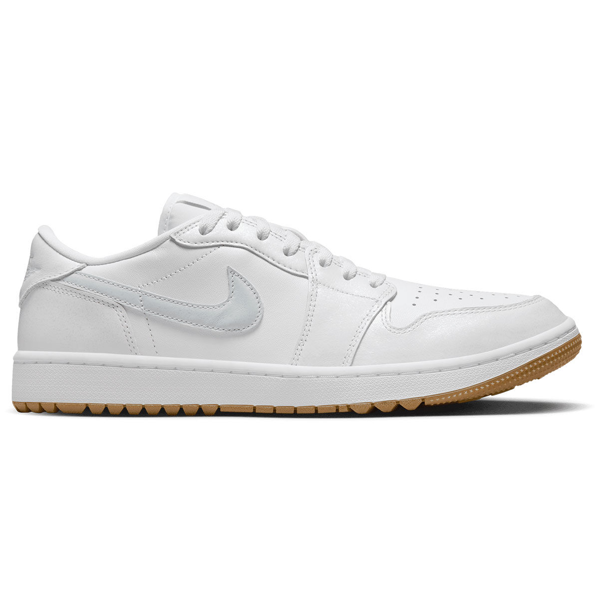 Nike Men's Air Jordan 1 Low G Waterproof Spikeless Golf Shoes, Mens, White/pure platinum/gum brown, 13 | American Golf von Nike Golf