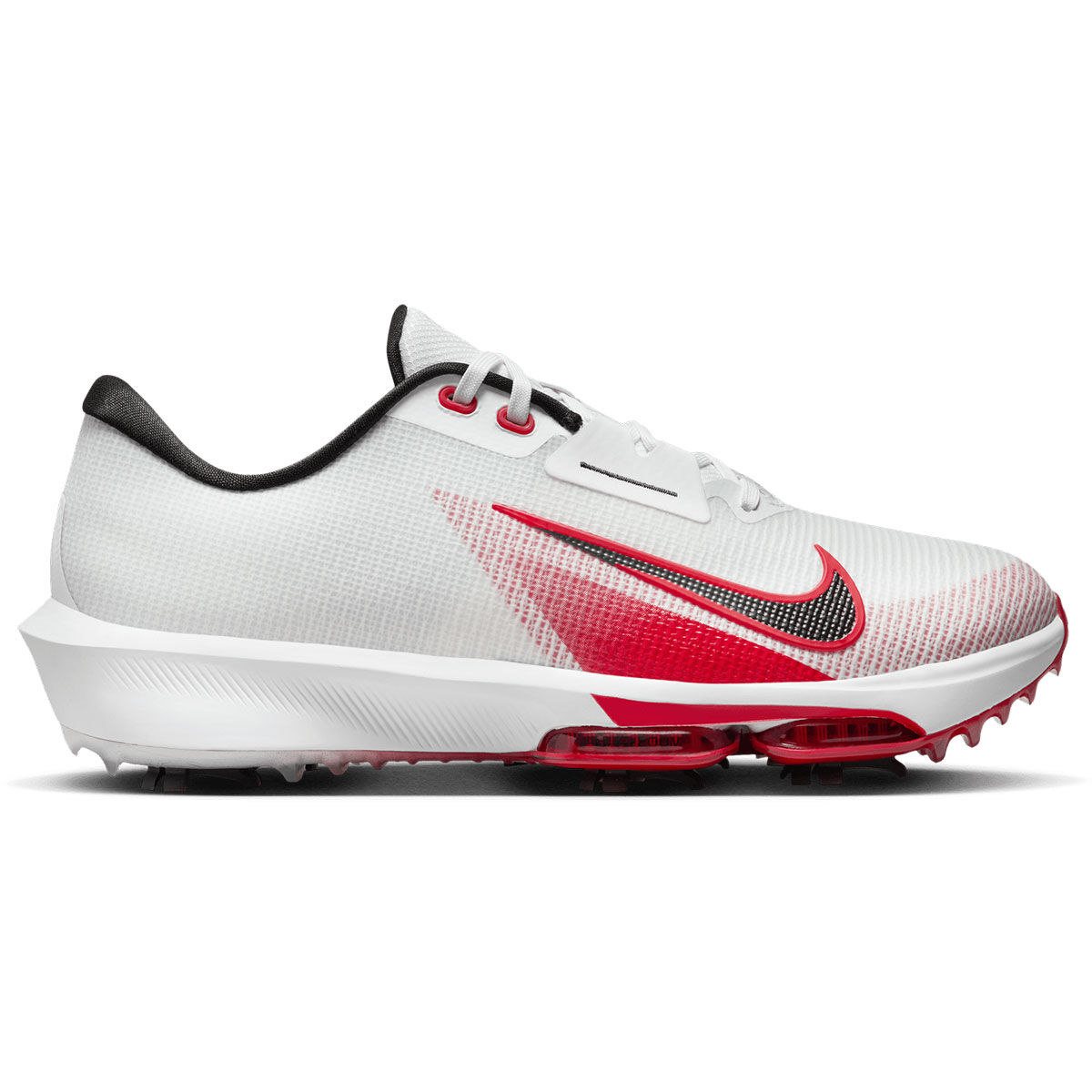 Nike Men's Air Zoom Infinity Tour Spiked Golf Shoes, Mens, White/black/red/platinum, 11 | American Golf von Nike Golf