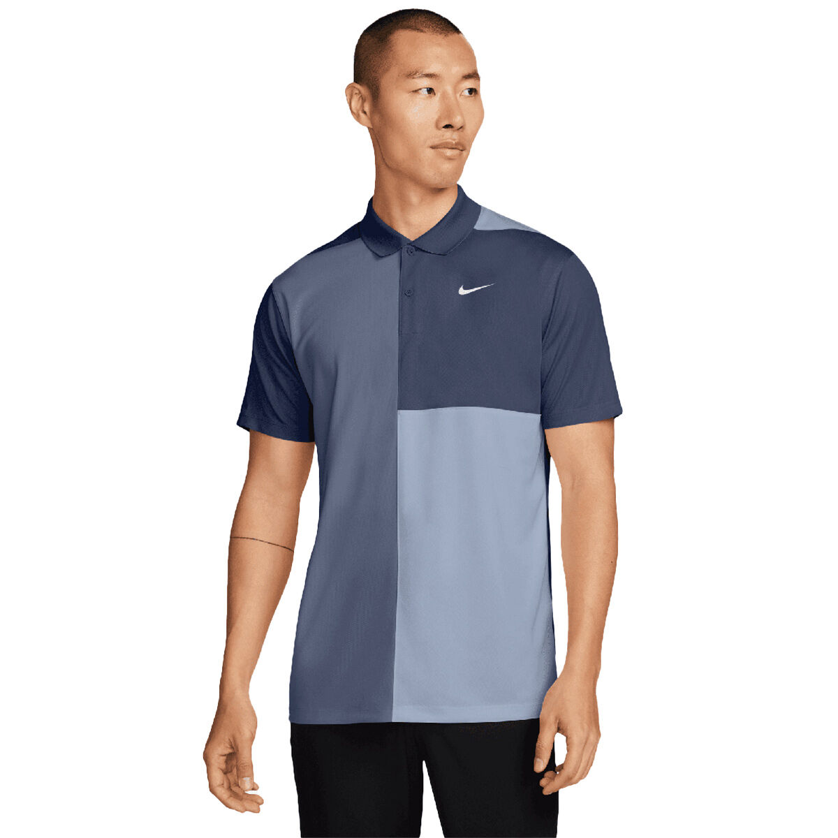 Nike Men's Dri-FIT+ Victory Blocked Golf Polo Shirt, Mens, Midnight navy/ashen slate/wht, Xl | American Golf von Nike Golf