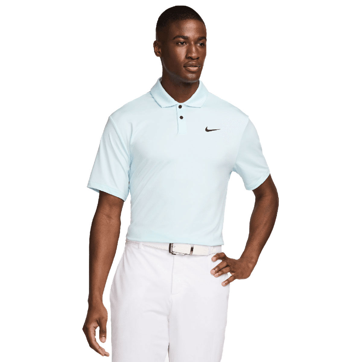 Nike Golf Mens Light Blue Comfortable Dri-FIT Solid Tour Golf Polo Shirt, Size: XXL | American Golf von Nike Golf