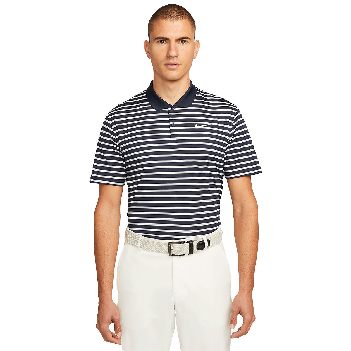 Nike Men's Dri-FIT Victory Striped Golf Polo Shirt, Mens, Obsidian/white, Xxl | American Golf von Nike Golf