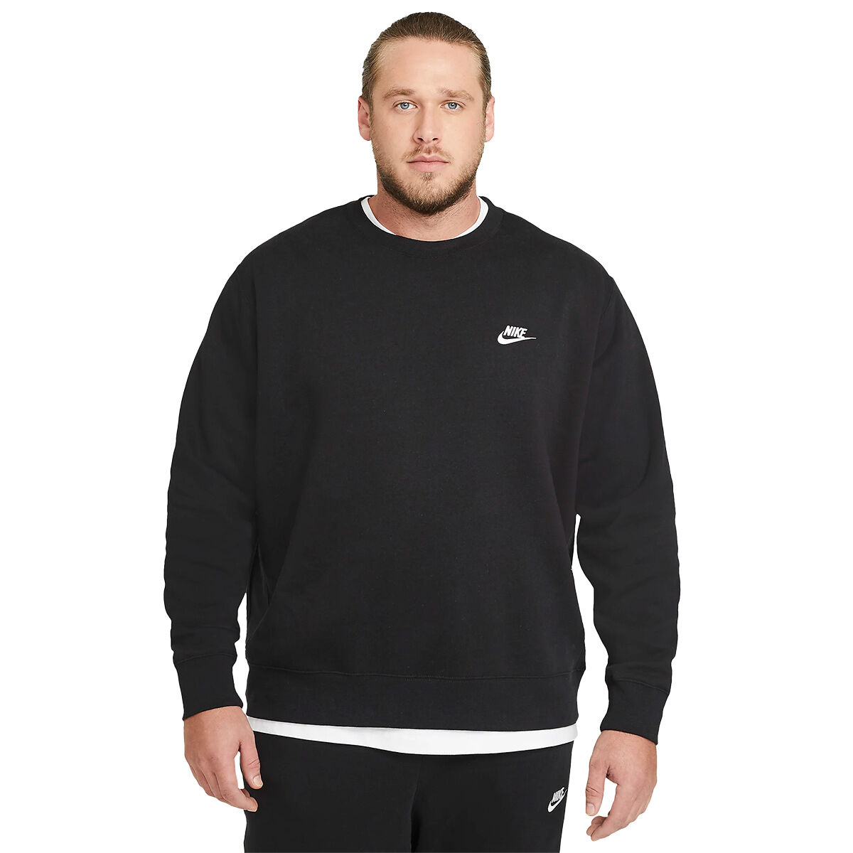 Nike Men's Sportwear Club Fleece Golf Midlayer, Mens, Black/white, Large | American Golf von Nike Golf