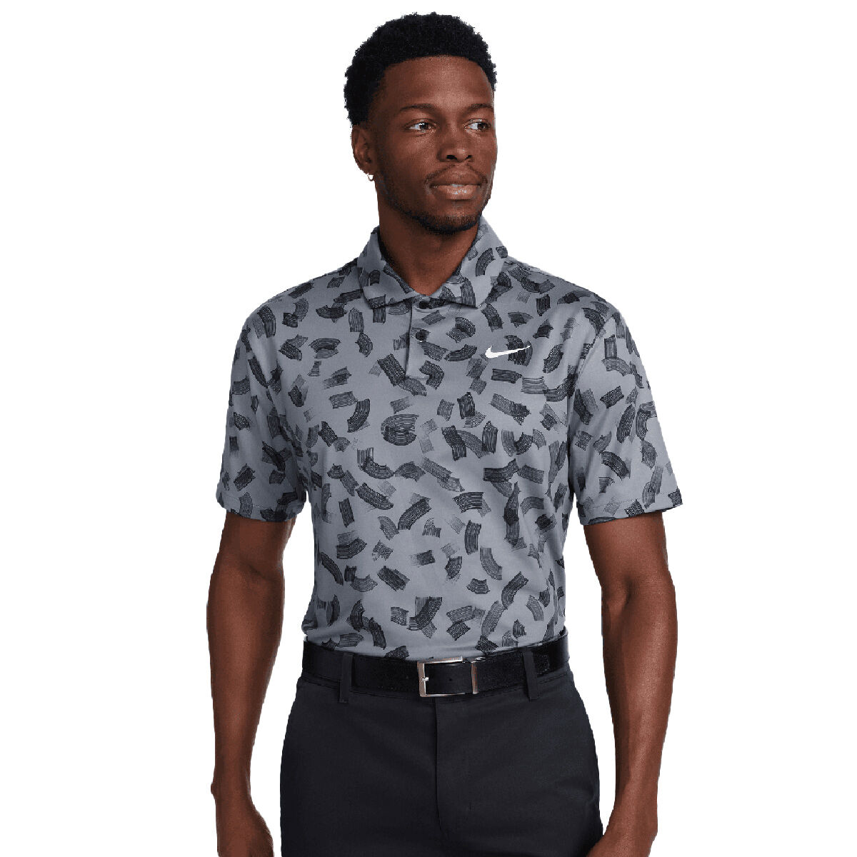 Nike Men's Tour Dri-FIT Micro Print Golf Polo Shirt, Mens, Dark smoke grey/white, Xl | American Golf von Nike Golf