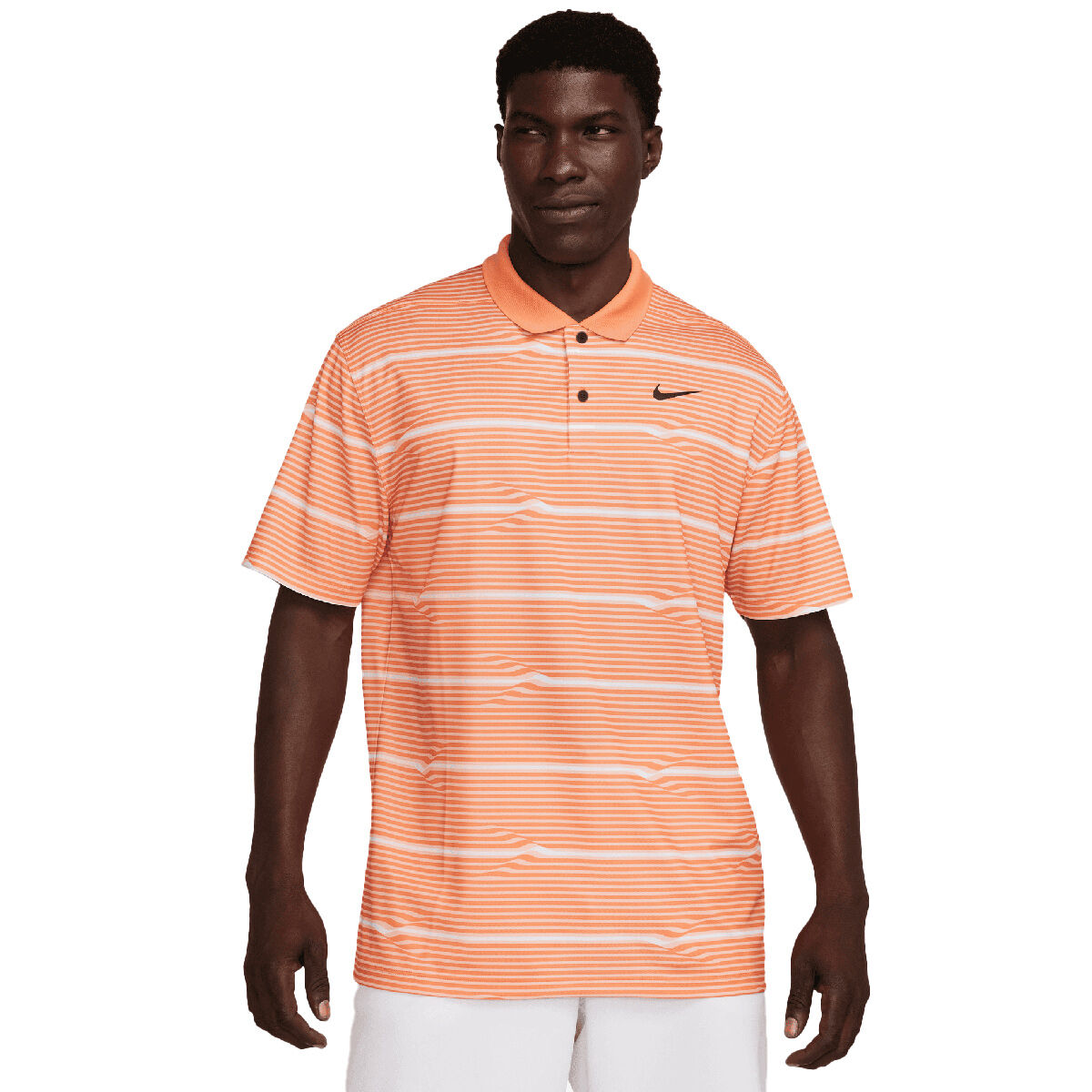 Nike Men's Victory+ Ripple Golf Polo Shirt, Mens, Orange trance/black, Large | American Golf von Nike Golf