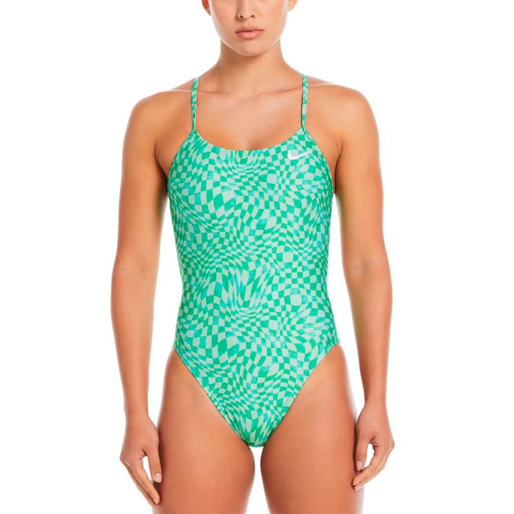 Nike Swim Cutout Hydrastrong Multi Print Swimsuit Grün US 28 Frau von Nike Swim