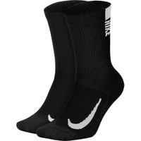 2er Pack NIKE Multiplier Crew Laufsocken black/white 42-46 von Nike