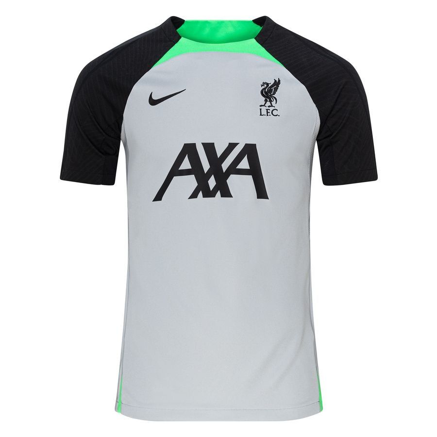 Liverpool Training T-Shirt Dri-FIT Strike - Grau/Poison Green/Schwarz von Nike