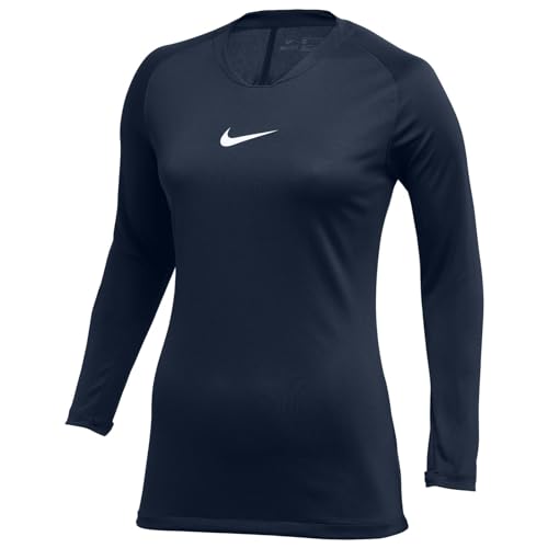 Nike Damen W Nk Df Park 1stlyr JSY Ls T-Shirt, Midnight Navy/White, L EU von Nike