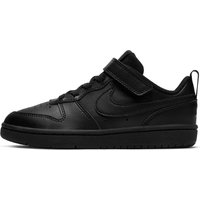 NIKE Court Borough Low 2 Sneaker mit Klettverschluß Kinder black/black-black 33 von Nike